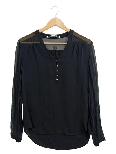 Diane von Furstenberg Damen Bluse Gr. 38 Schwarz Elegant