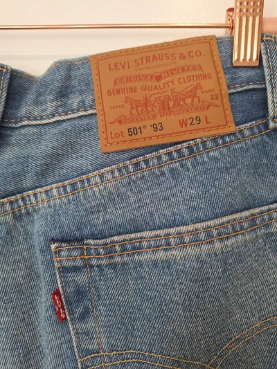 Levi's 501 '93 Jeans Shorts Damen W29 Blau Denim Kurze Hose Casual