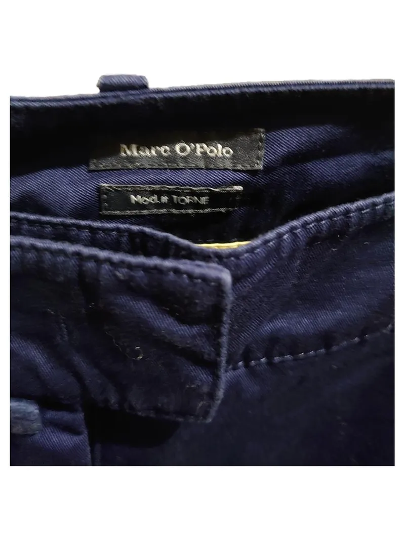 Marc O'Polo Stoffhose Damen Gr. 42 Blau Chino Torne Baumwolle 2