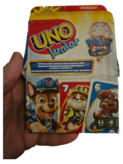 Mattel UNO Junior Paw Patrol The Movie Kartenspiel Kinder ab 3 Jahre