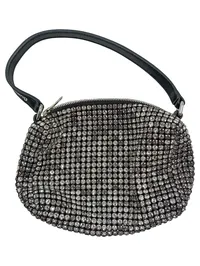 Alexander Wang Rhinestone Shoulder Bag Damen Clutch Silber Strass Glamourös 1