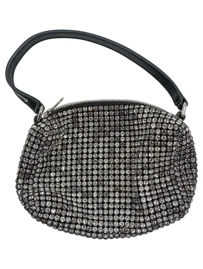 Alexander Wang Rhinestone Shoulder Bag Damen Clutch Silber Strass Glamourös