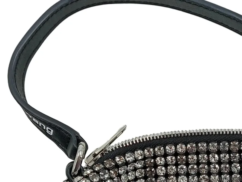 Alexander Wang Rhinestone Shoulder Bag Damen Clutch Silber Strass Glamourös 4