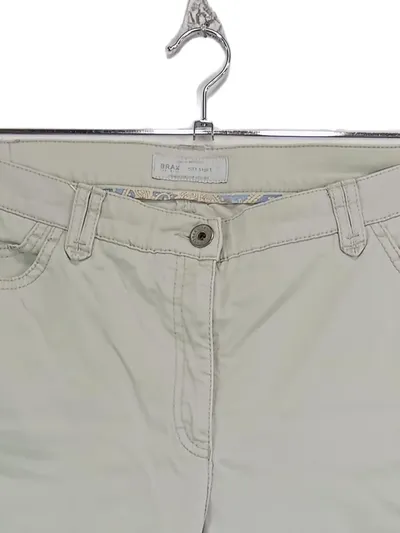 BRAX City Sport Damen Stoffhose Beige Gr. 44 Baumwolle Stretch