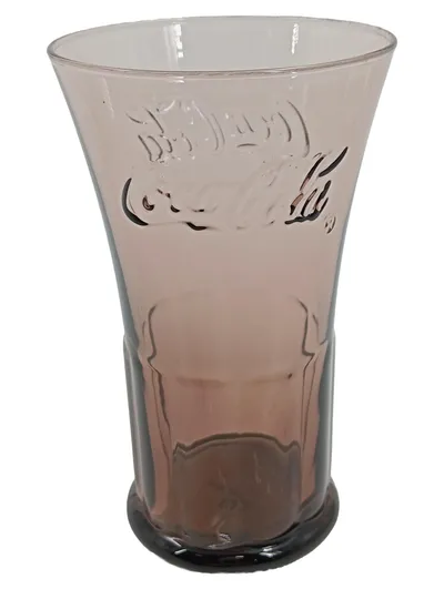 Coca-Cola Trinkglas Retro Braun getönt 300ml Contour Design