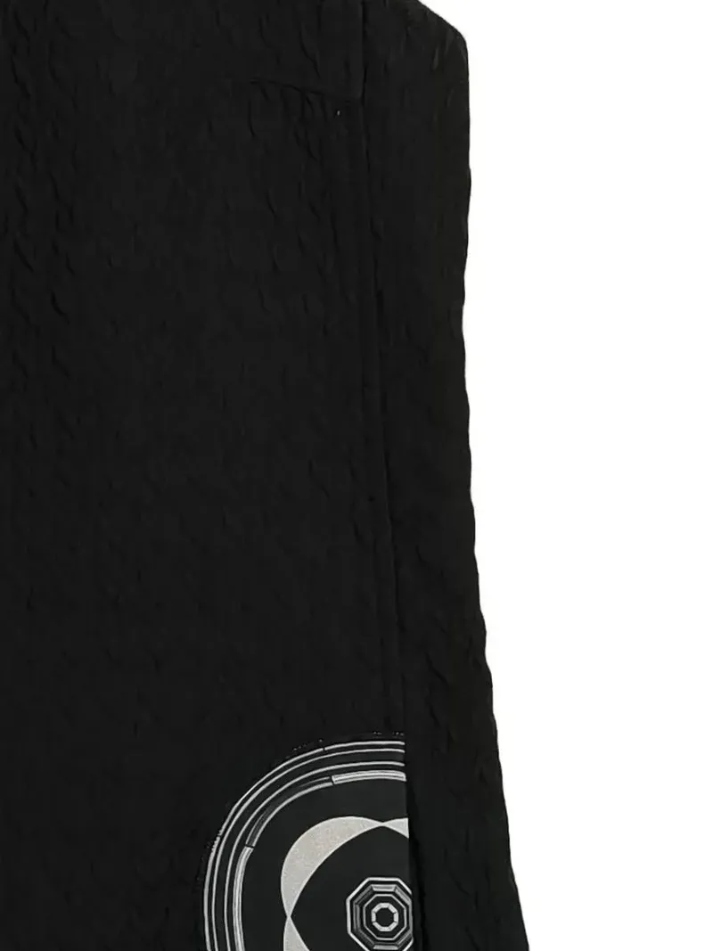 Desigual Pullunder Kleid Damen Gr. 38 M Schwarz Grafisch Struktur Reißverschluss 4