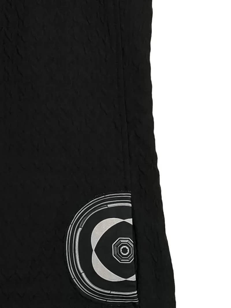 Desigual Pullunder Kleid Damen Gr. 38 M Schwarz Grafisch Struktur Reißverschluss 6