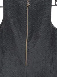 Desigual Pullunder Kleid Damen Gr. 38 M Schwarz Grafisch Struktur Reißverschluss 7