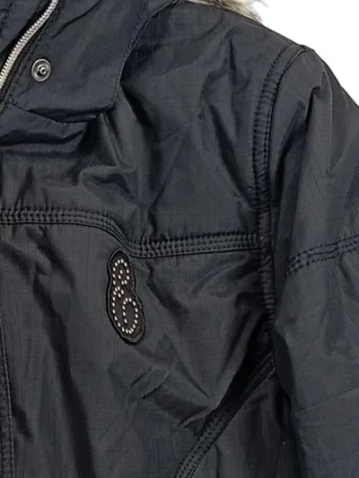 Esprit Sports Damen Winterjacke Gr. 38 Schwarz Kunstpelz Kapuze eTech 10000