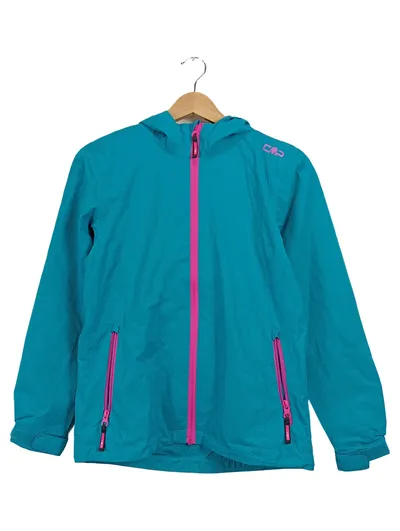 CMP Mädchen Outdoorjacke Funktionsjacke Regenjacke Kapuze Türkis Gr. 140