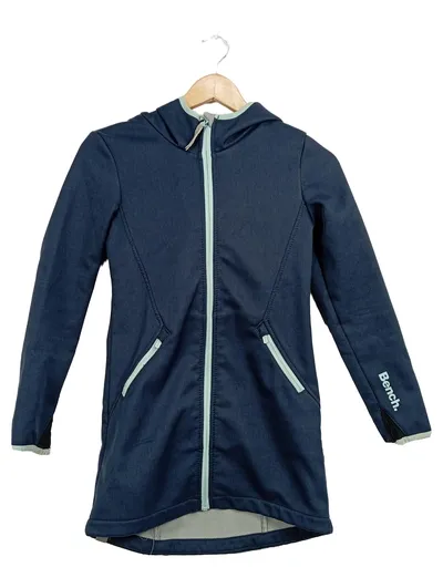 Bench Softshelljacke Mädchen Gr. 140 Blau Kapuze Fleece gefüttert