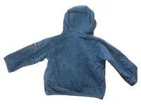 Baby Bear Jeansjacke Gr. 68 Kapuze Teddy Stickerei Blau Baumwolle 2