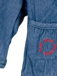 Baby Bear Jeansjacke Gr. 68 Kapuze Teddy Stickerei Blau Baumwolle 4