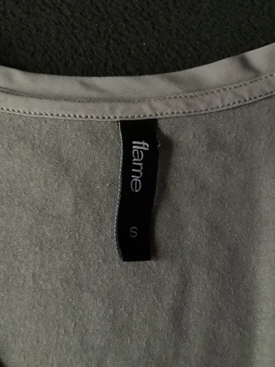 Flame Damen T-Shirt Gr. S/36 Grau Basic Kurzarm Viskose Mix