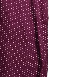 Ulla Popken Damen Langarmshirt Tunika Lila Punkte Baumwolle Größe 46x48 4