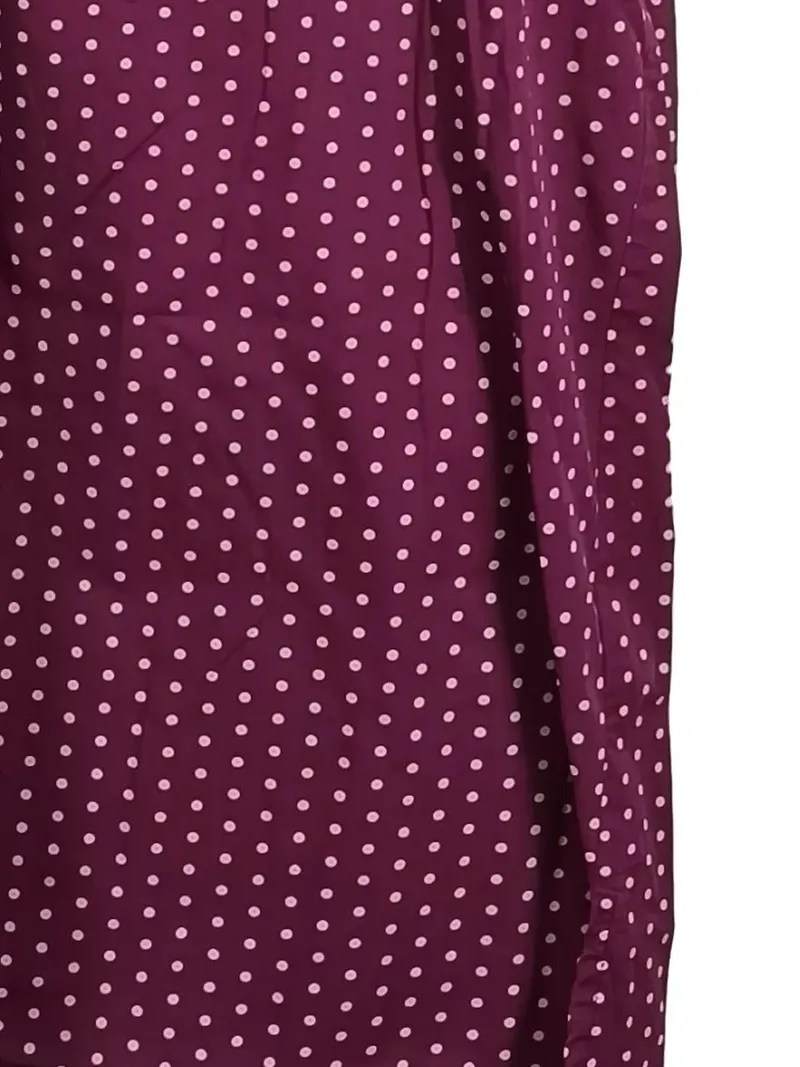 Ulla Popken Damen Langarmshirt Tunika Lila Punkte Baumwolle Größe 46x48 4