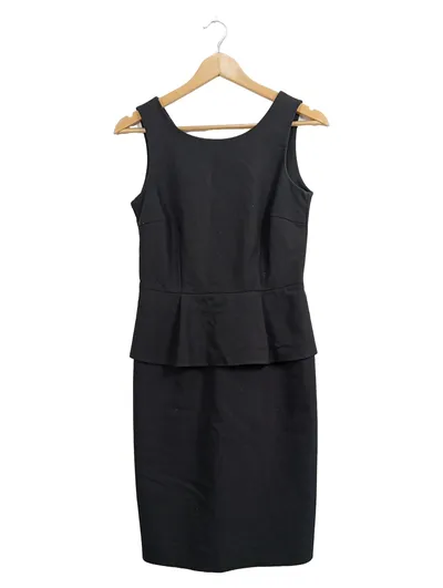 HALLHUBER Damen Businesskleid Gr. 34 XS Schwarz Etuikleid