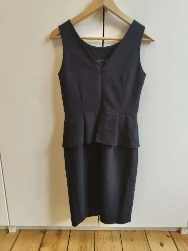 HALLHUBER Damen Businesskleid Gr. 34 XS Schwarz Etuikleid