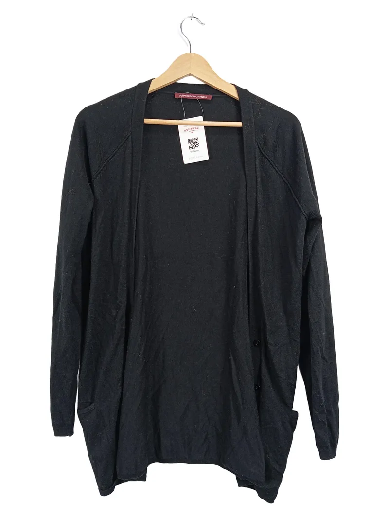 Comptoir des Cotonniers Strickjacke Damen 38 M Schwarz Wolle Kaschmir Cardigan 1