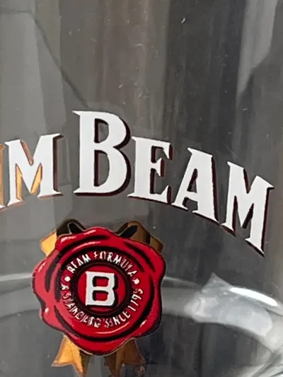 Jim Beam Schnapsglas Glas Logo Transparent 12cm Shot Glas