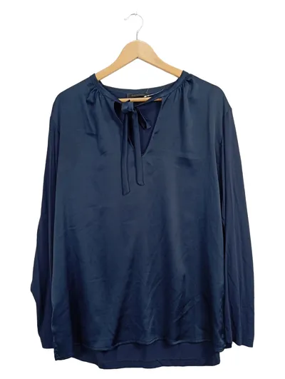 Elena Mirò Damen Bluse Langarm Blau Gr. 38/M Elegant