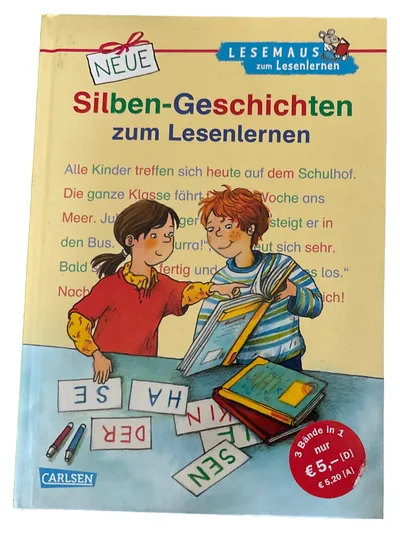 Carlsen Lesemaus Silben Geschichten Buch Deutsch Lernen Grundschule 3in1