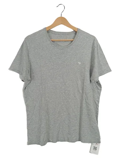 Abercrombie & Fitch Herren T-Shirt Basic Grau Gr. 40/XS
