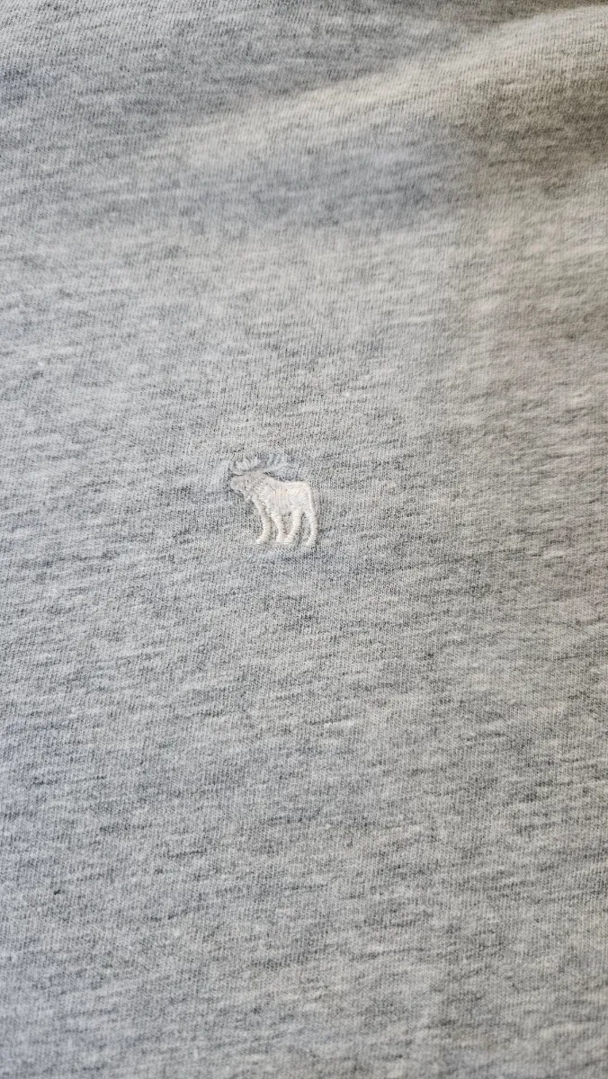 Abercrombie & Fitch Herren T-Shirt Basic Grau Gr. 40/XS 3