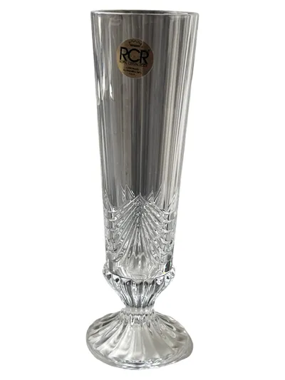 RCR Royal Crystal Rock Kristallglas Vase 24% Bleikristall Italien 17cm