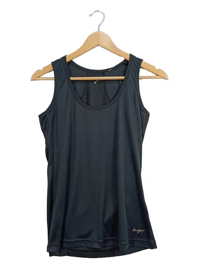 Benger Damen Sportshirt Tanktop Gr. 38 Schwarz Sportlich