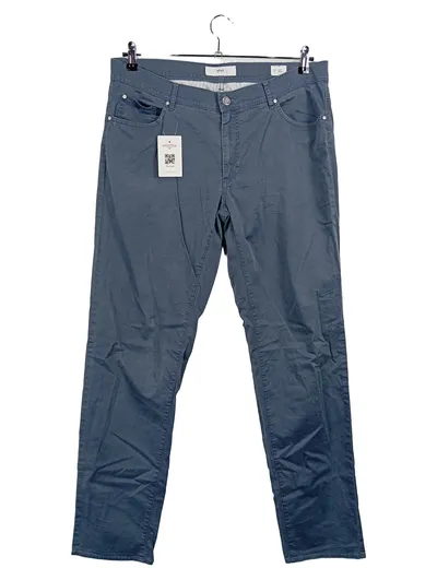 BRAX Cadiz Herren Stoffhose Gr. 52 W33 Blau Straight Fit Baumwolle