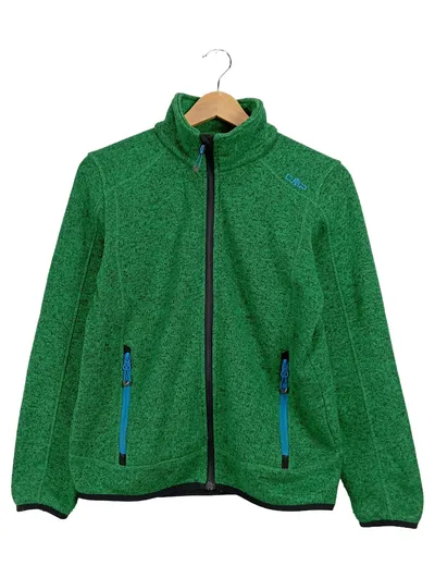 CMP Fleecejacke Kinder Gr. 152 Grün Meliert Outdoor Strickfleece