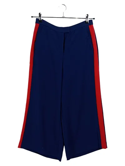 Michael Kors Stoffhose Damen Gr. S Blau Rot Seitenstreifen Culotte