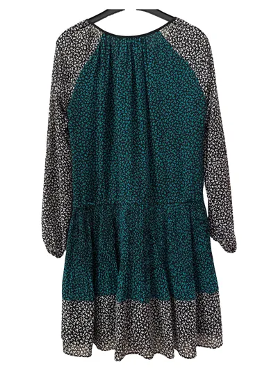 Michael Kors Damen Sommerkleid Gr. M Blumenmuster Grün Schwarz Boho