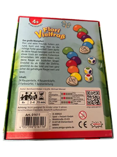 Amigo Flori Vielfraß Brettspiel Kinderspiel Würfelspiel ab 4 Jahre