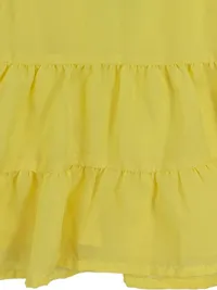 Faded Glory Mädchen Kleid Gr. 68 3-6 Monate Gelb Blumen Stickerei Rüschen Sommer 3