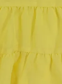 Faded Glory Mädchen Kleid Gr. 68 3-6 Monate Gelb Blumen Stickerei Rüschen Sommer 5