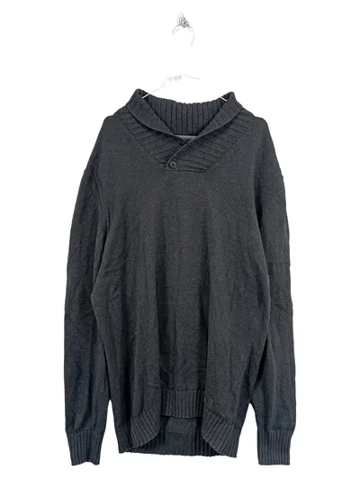 WE Herren Pullover Strickpullover Schalkragen Grau Gr. XL 52 Baumwolle Casual