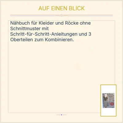 Kleider & Röcke nähen ohne Schnittmuster NGV Nähbuch Hobbybuch