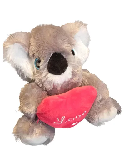 Livarno Kuscheltier Herz Grau 23cm Plüschtier Stofftier Charmant