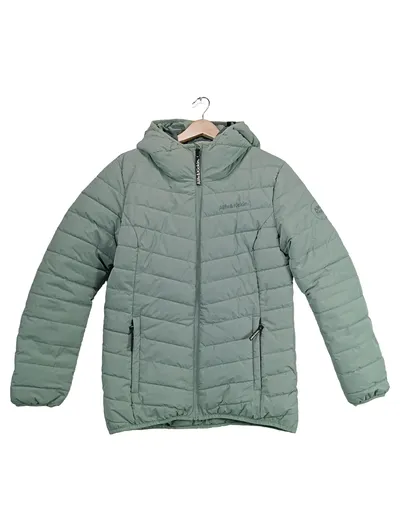 Alife & Kickin Steppjacke Damen Übergangsjacke Kapuze Outdoor Grün Gr. 38 M