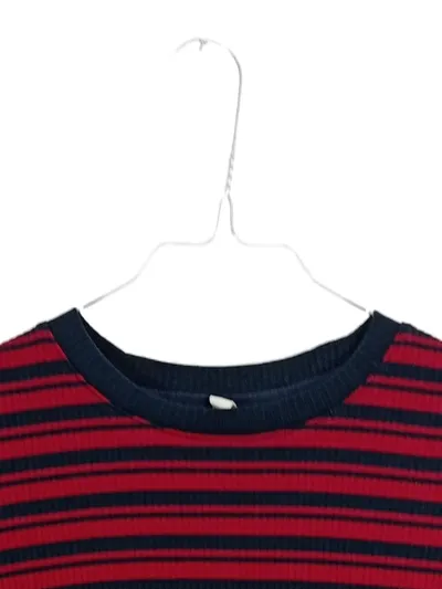 Q/S designed by Damen Langarmshirt Gestreift Rot Blau Ripp Gr. XS