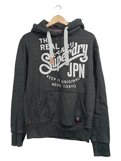 Superdry Herren Kapuzenpullover JPN Grau S Casual Hoodie