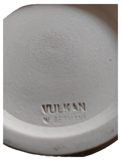 VULKAN Bierkrug Keramik Zinn Zinndeckel Traditionell Beige 15cm