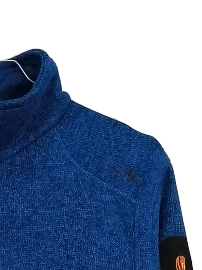 CMP Fleecejacke Herren Gr. 48 Blau Meliert Outdoor Strickfleece
