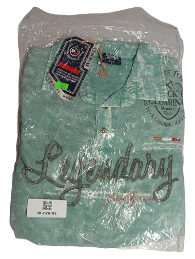 Redway Herren Langarmshirt Legendary Gr. M/50 Grün Cord Stickerei