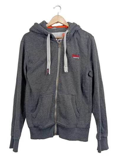 Superdry Herren Kapuzenpullover Reißverschluss Grau Gr. 38/XXS Casual