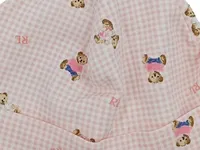 Ralph Lauren Baby Mütze Rosa Teddybären Karo Baumwolle NEU 3