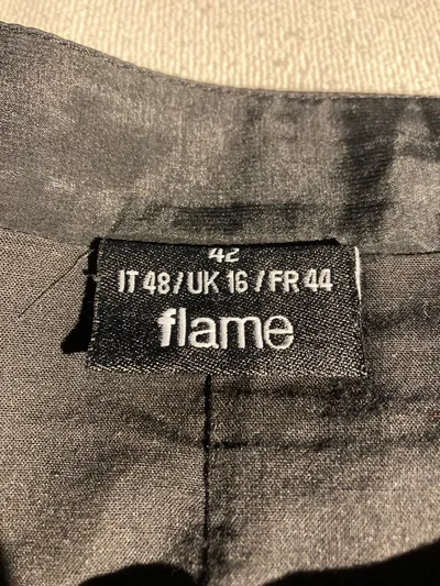 Flame Damen Faltenrock Schwarz Gr. 42/XL Plissee Basic