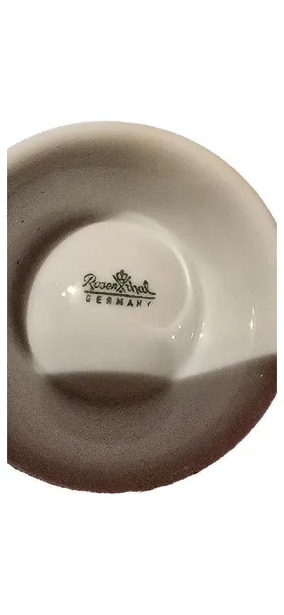 Rosenthal Dekoschale Porzellan Blumen Klassisch Weiß 8x10 cm